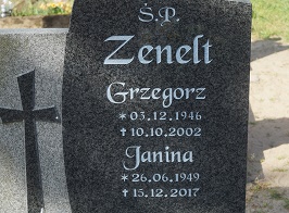 Grób Janina Zenelt