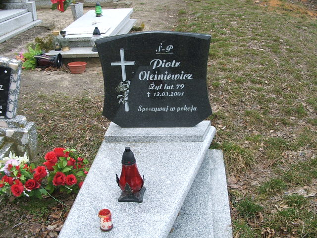 Piotr Oleśniewicz Bledzew - Grobonet - Wyszukiwarka osób pochowanych