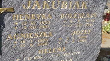 Helena Jakubiak 1928 Bledzew - Grobonet - Wyszukiwarka osób pochowanych