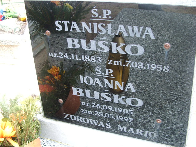 Joanna Buśko 1905 Bledzew - Grobonet - Wyszukiwarka osób pochowanych