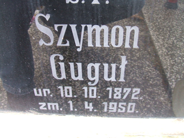Szymon Guguł 1872 Bledzew - Grobonet - Wyszukiwarka osób pochowanych